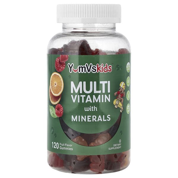 YumVs, Multi Vitamin with Minerals Gummies, Fruit, 120 Gummies