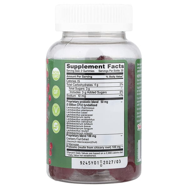 Alternative view of YumVs, Probiotic Cranberry Gummies, Berry, 60 Gummies