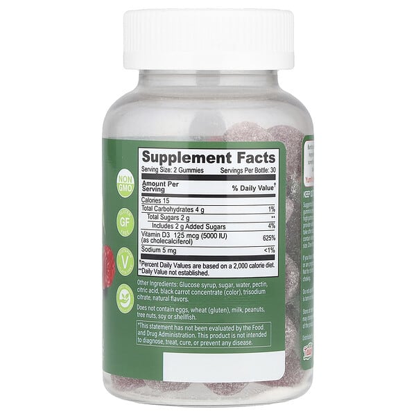 Alternative view of YumVs, Vitamin D3, Berry, 60 Gummies (2,500 IU per Gummy)