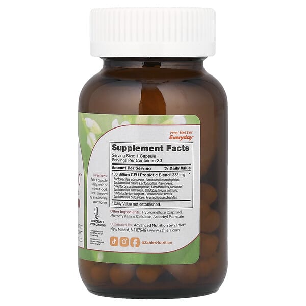 Zahler, BioDophilus100™, Advanced Probiotic Formula, 30 Capsules 2 Zahler, BioDophilus100™, Advanced Probiotic Formula, 30 Capsules - Ảnh 2