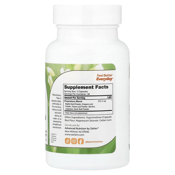 Alternative view of Zahler, CandAid™, With Probiotics, 60 Capsules