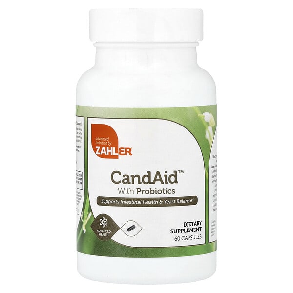 Zahler, CandAid™, With Probiotics, 60 Capsules