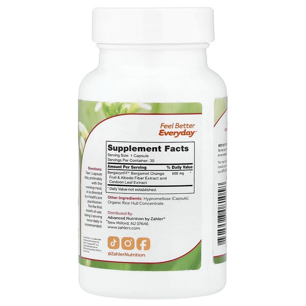 Alternative view of Zahler, CholestStall™, Advanced Cholesterol Formula, 30 Capsules