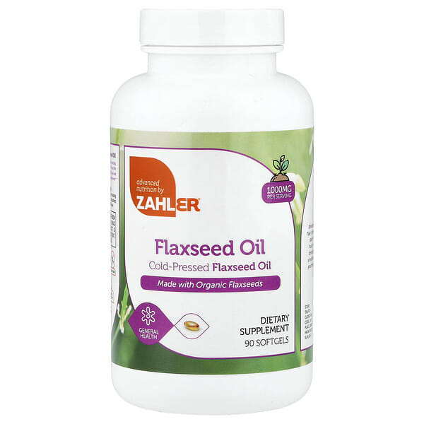 Zahler, Flaxseed Oil, 1,000 mg, 90 Softgels