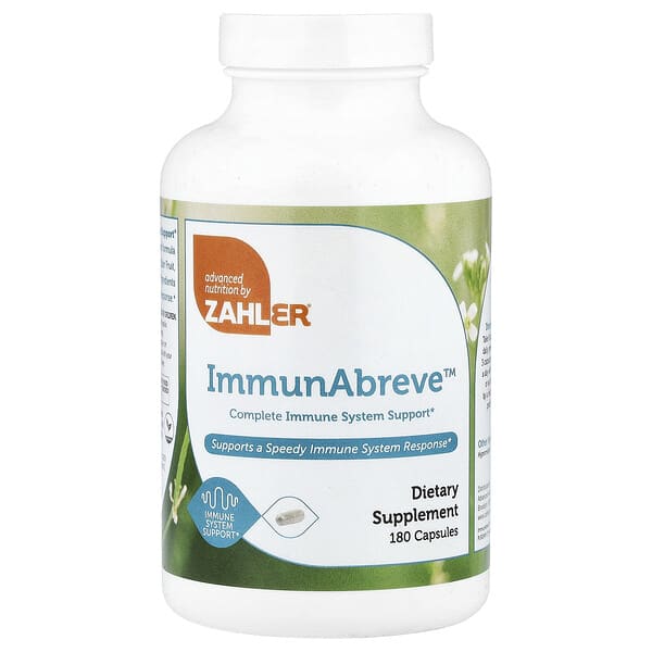 Zahler, ImmunAbreve™, Complete Immune System Support, 180 Capsules