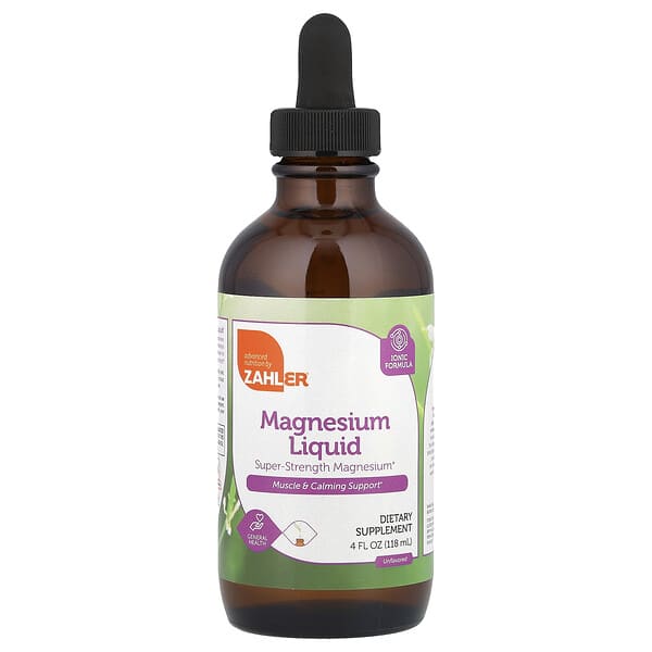 Zahler, Magnesium Liquid, Unflavored, 4 fl oz (118 ml) 1 Zahler, Magnesium Liquid, Unflavored, 4 fl oz (118 ml)