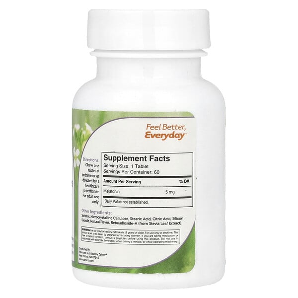 Alternative view of Zahler, Melatonin Chewables, Orange, 5 mg, 60 Chewable Tablets