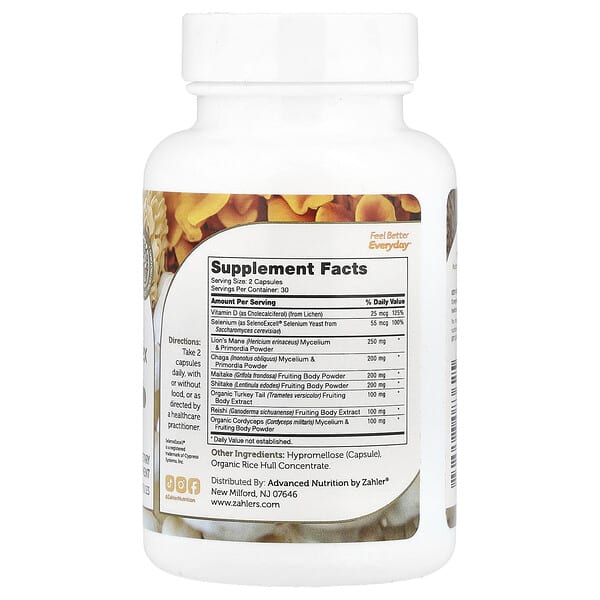 Alternative view of Zahler, Mushroom Complex, 60 Capsules