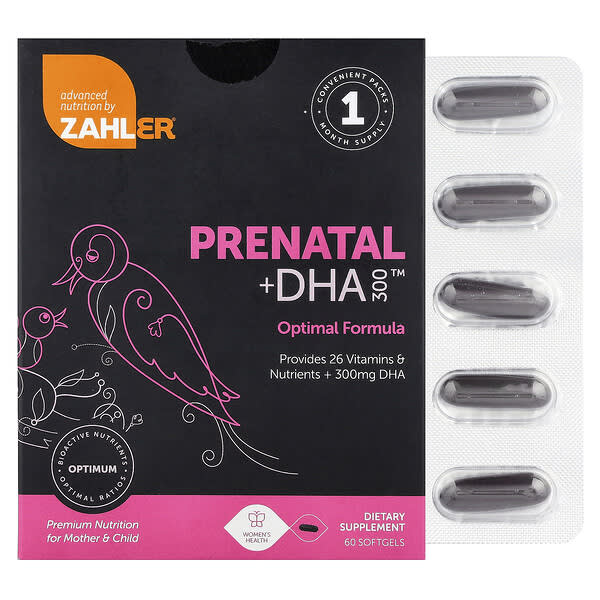 Zahler, Prenatal + DHA 300™, 60 Softgels