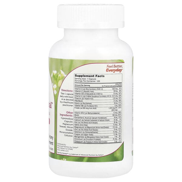 Alternative view of Zahler, Total One Prenatal™, Essential Once-Daily Prenatal, 120 Capsules