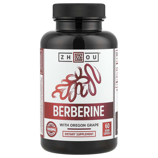 Zhou Nutrition, Berberine with Oregon Grape, 60 Veggie Capsules