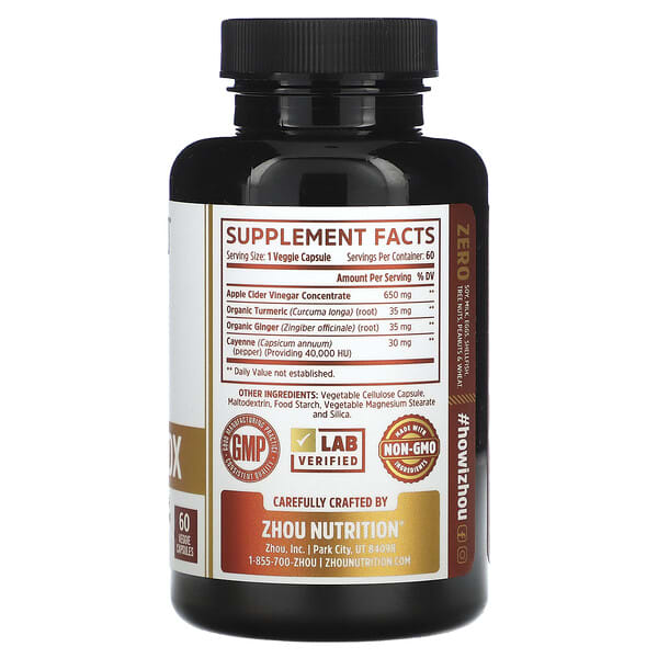 Alternative view of Zhou Nutrition, Cider Detox, 60 Veggie Capsules