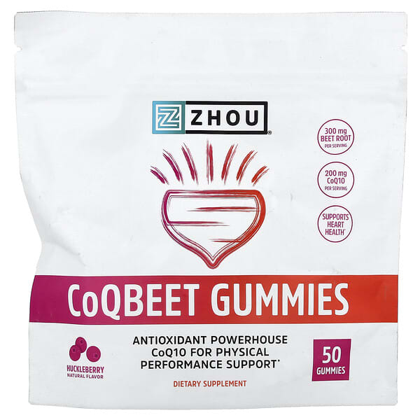 Zhou Nutrition, CoQBeet Gummies, Huckleberry, 50 Gummies 3 Zhou Nutrition, CoQBeet Gummies, Huckleberry, 50 Gummies