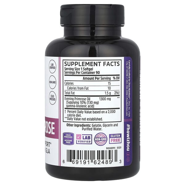 Alternative view of Zhou Nutrition, Evening Primrose, 90 Softgels