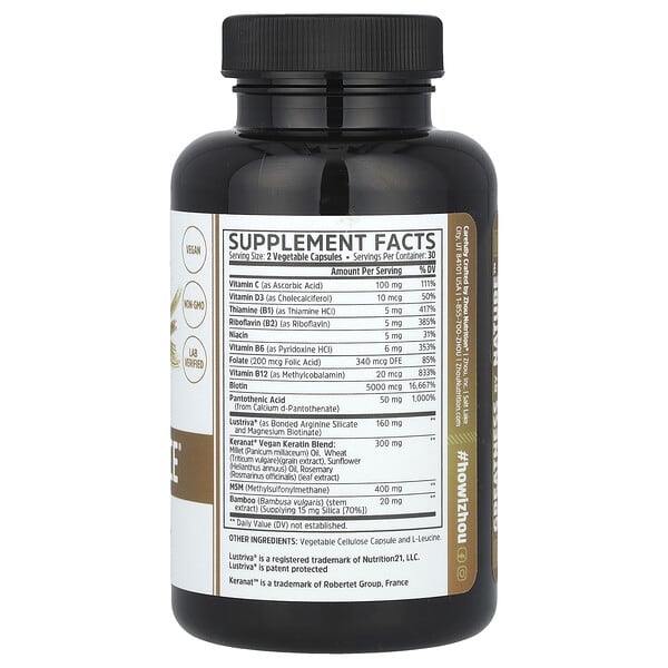 Alternative view of Zhou Nutrition, Hairfluence®, 60 Veggie Capsules