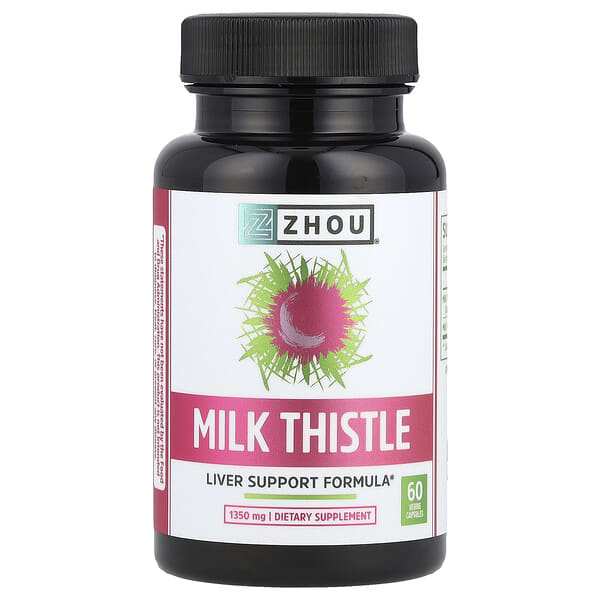 Zhou Nutrition, Milk Thistle, 60 Veggie Capsules (450 mg per Capsule)