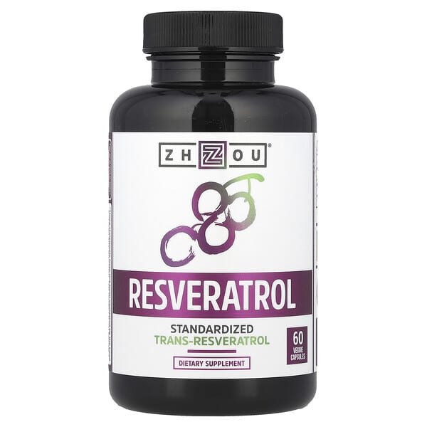Zhou Nutrition, Resveratrol, 60 Veggie Capsules (500 mg per Capsule)