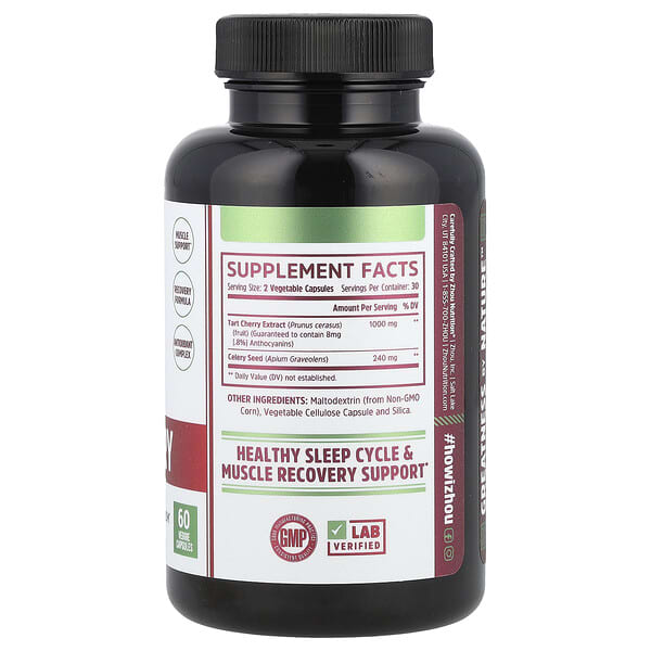 Zhou Nutrition, Tart Cherry Extract + Celery Seed, 60 Veggie Capsules 2 Zhou Nutrition, Tart Cherry Extract + Celery Seed, 60 Veggie Capsules - Ảnh 2