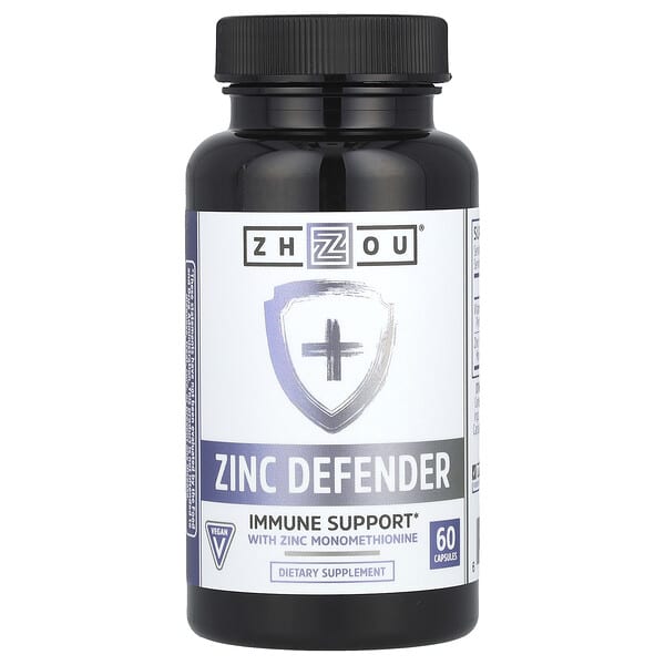 Zhou Nutrition, Zinc Defender, 60 Capsules 2 Zhou Nutrition, Zinc Defender, 60 Capsules