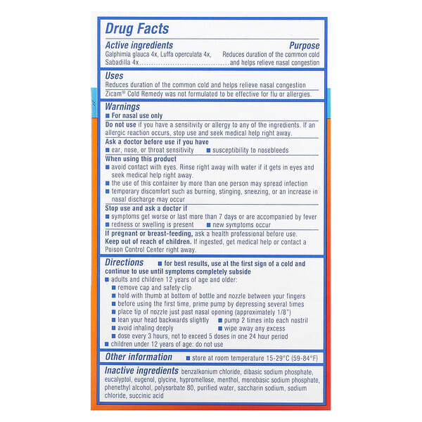 Alternative view of Zicam, Cold Remedy, No Drip Nasal Spray, 0.5 fl oz (15 ml)