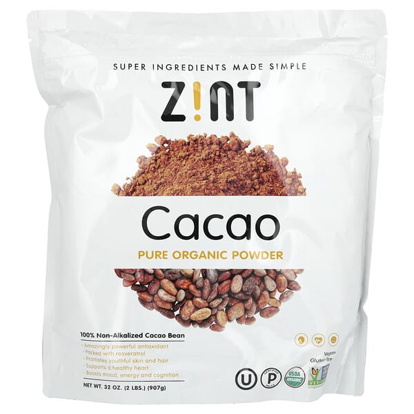 Zint, Cacao Pure Organic Powder, 32 oz (907 g)