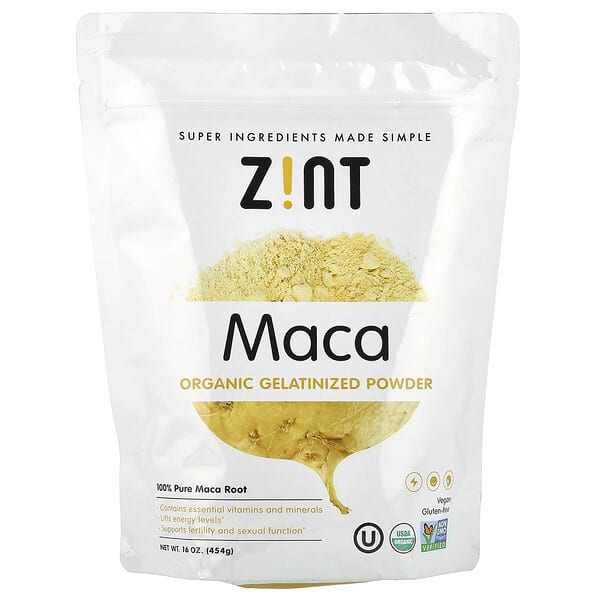 Zint, Organic Gelatinized Maca Powder, 16 oz (454 g)